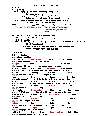 Giáo án dạy thêm Tiếng Anh Khối 9